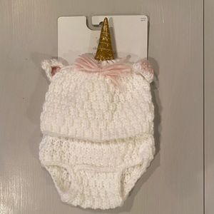 Cloud Island Hat and Diaper cover set infants.